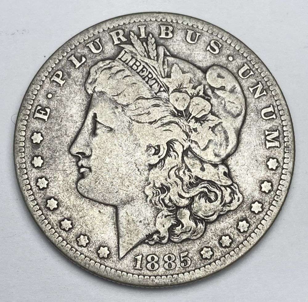 1885-S Morgan Silver Dollar VF (1 of 2)