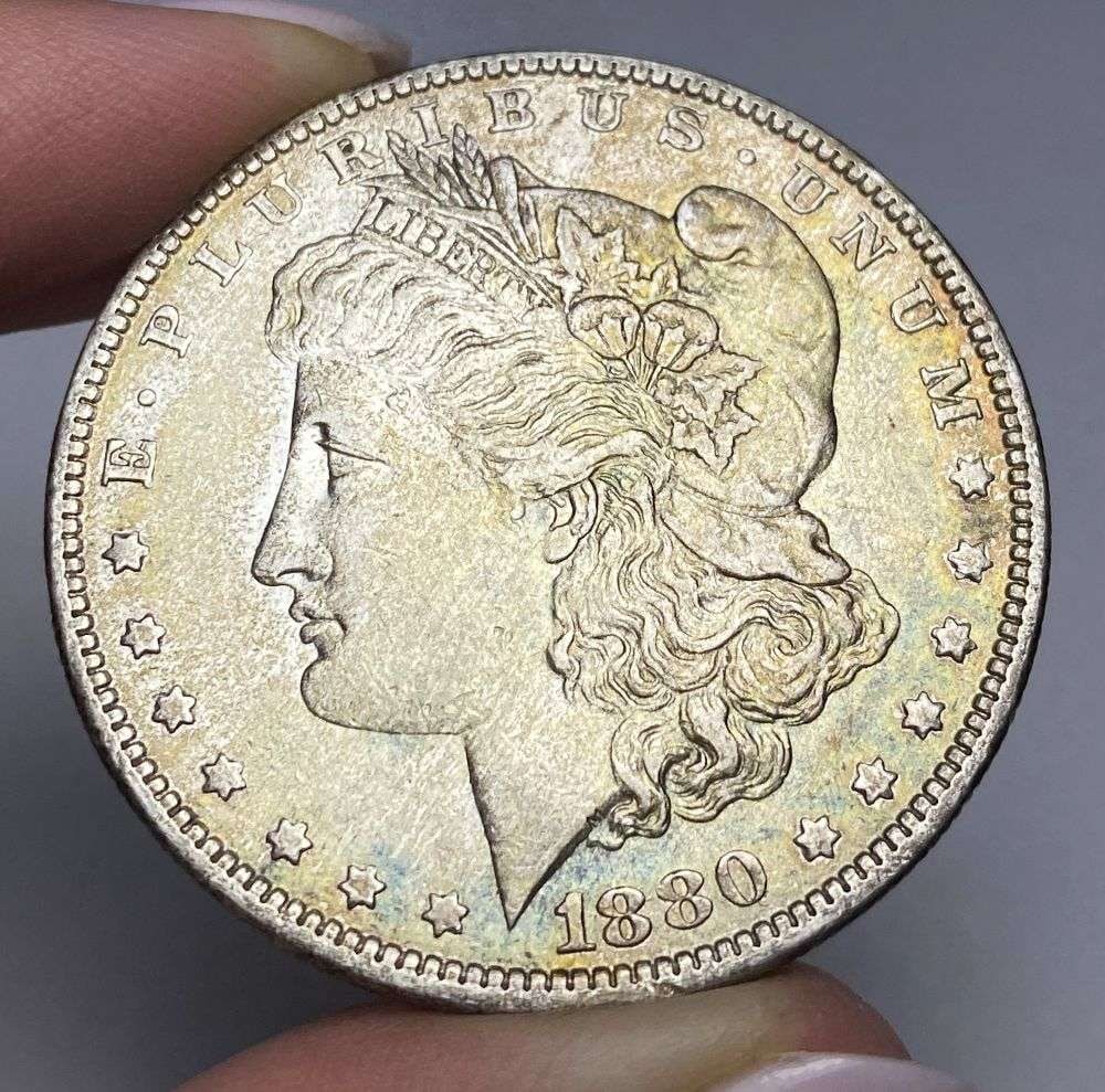 1880-O Morgan Silver Dollar AU58 (1 of 2)