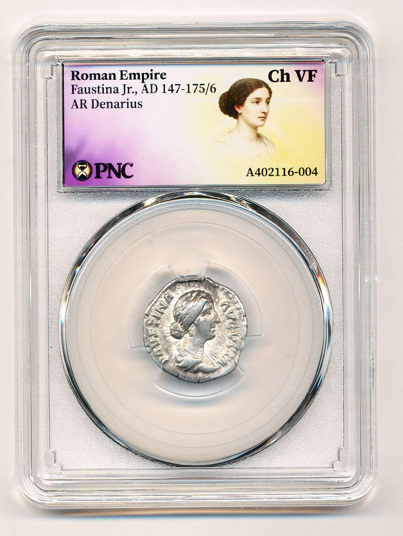 Ancient Roman Empire AD 147-175/6 Faustina Jr AR Denarius Ch VF (1 of 4)