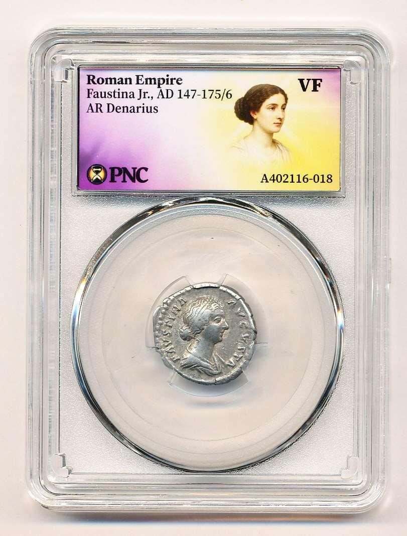 Ancient Roman Empire AD 147-175/6 Faustina Jr AR Denarius VF (1 of 4)