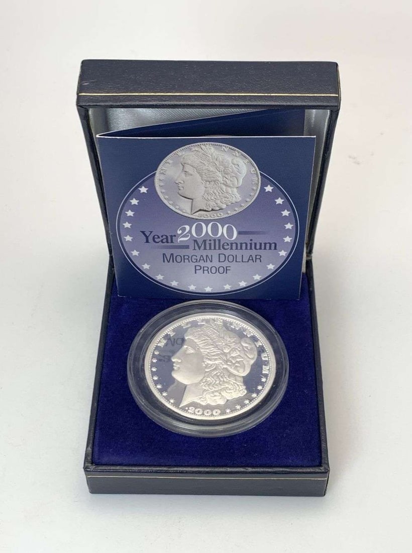 2000-S Morgan Liberian Dollar Proof 1 ozt .999 Silver (1 of 4)