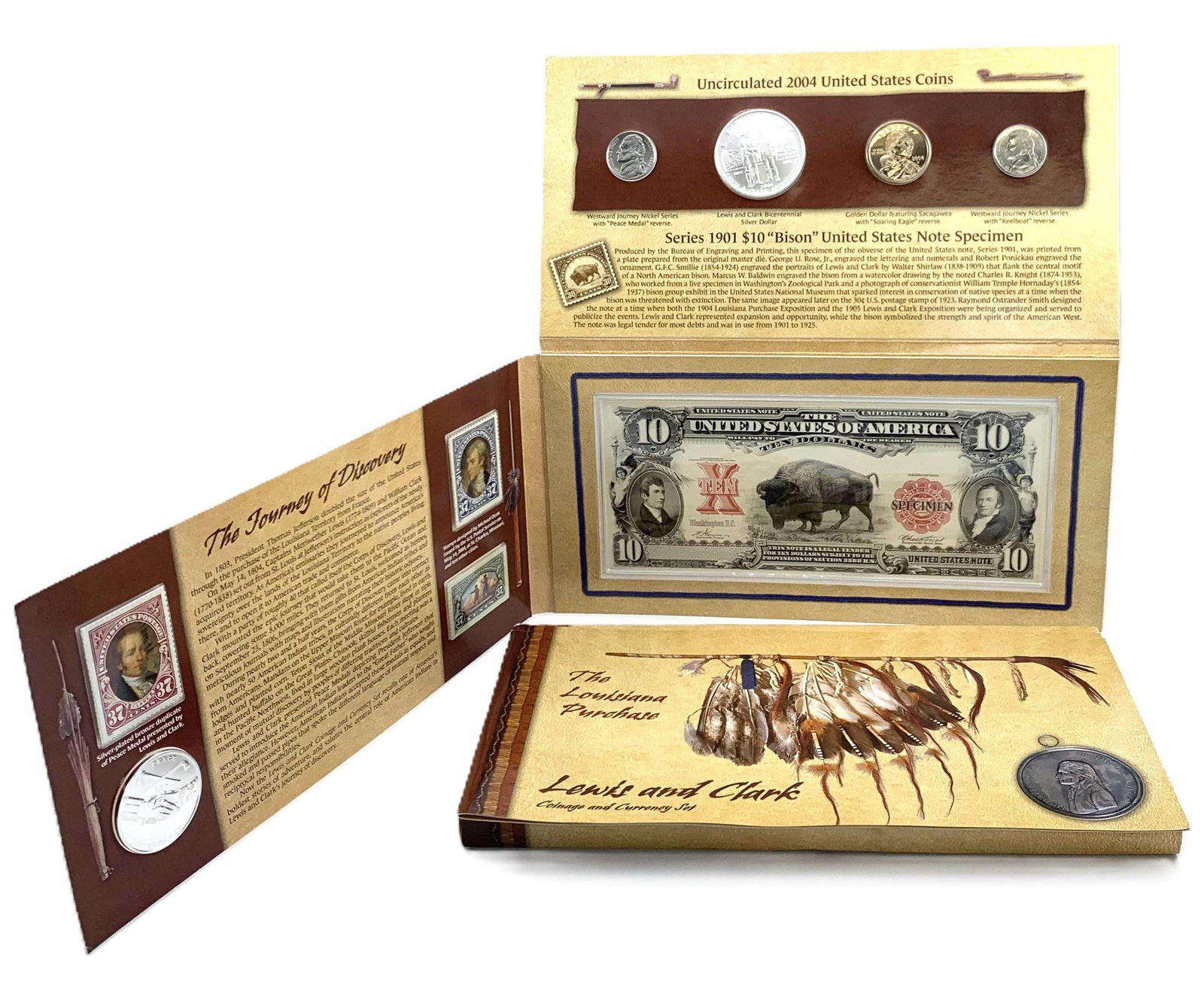 Lewis & Clark Coinage and Currenty Set (5-coins): Winner shall receive the exact set (5-coins) shown here. (RM/B)