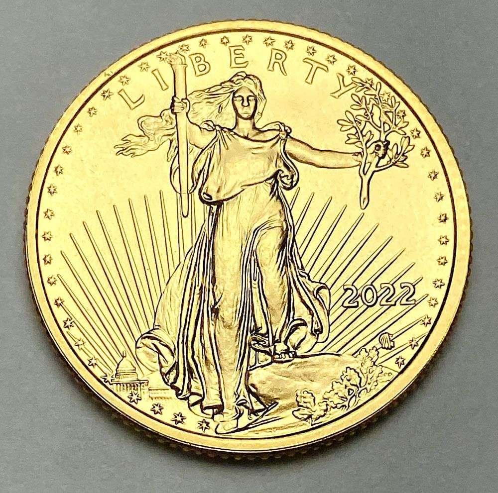 2022 American $10 Gold Eagle 1/4th ozt MS69 (1 of 3)