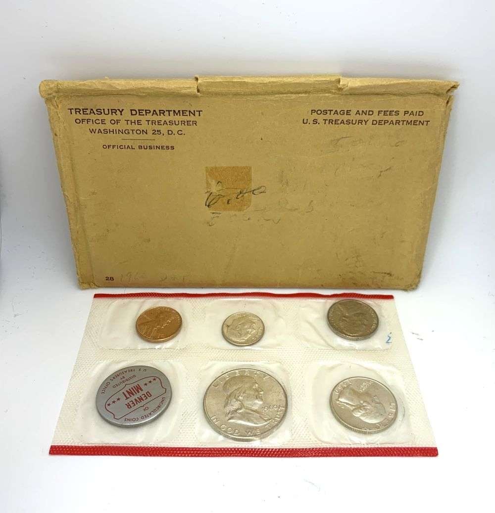 1960-D United States 90% Silver Mint Set (5-coins): We asked our trusty data entry team to go to the PCGS price guide and let you know that in this set, if the penny grades MS63 RD, it's worth $432. If the nickel grades MS66 FS, it's worth $188. If the