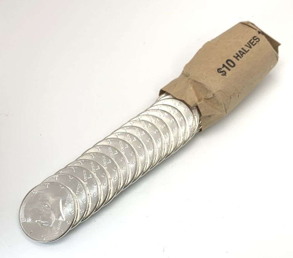 Roll (20-coins) 1964 Kennedy 90% Silver Half Dollar BU: Winner shall receive the exact roll (20-coins) shown here. (RM/PLB)