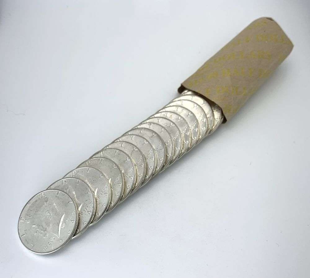 Roll (20-coins) 1964 Kennedy 90% Silver Half Dollar BU (1 of 4)