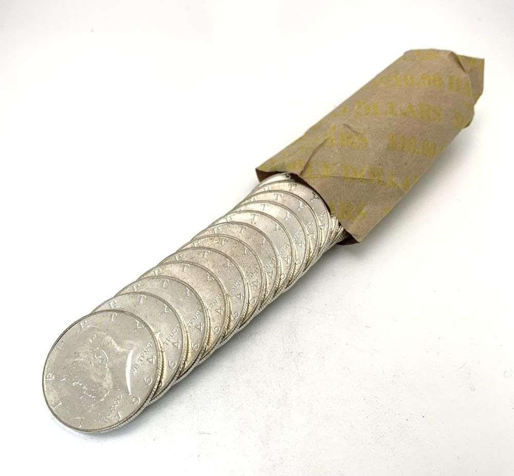 Roll (20-coins) 1964 Kennedy 90% Silver Half Dollar BU (1 of 4)