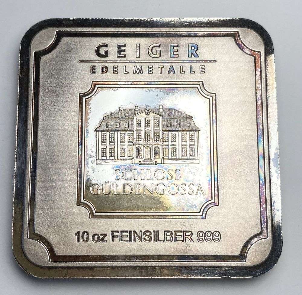 Geiger Edelmetalle 10 ozt .999 Silver Bar: In this volatile market, we have widened our lows and highs on silver and gold products. Winner shall receive the exact bar shown here. (RR)