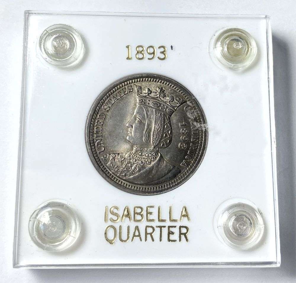 1893 Isabella Commemorative Silver Quarter: Winner shall receive the exact coin shown here. (RR)