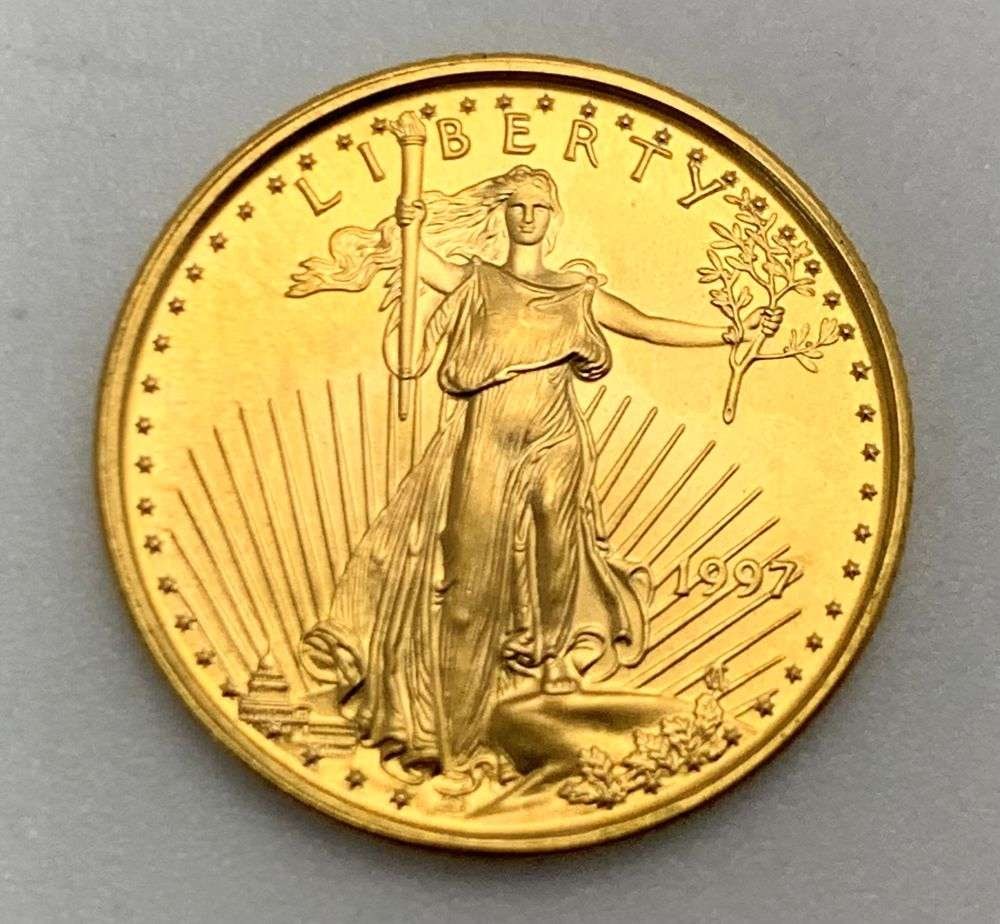 1997 American $5 Gold Eagle 1/10th ozt (1 of 2)