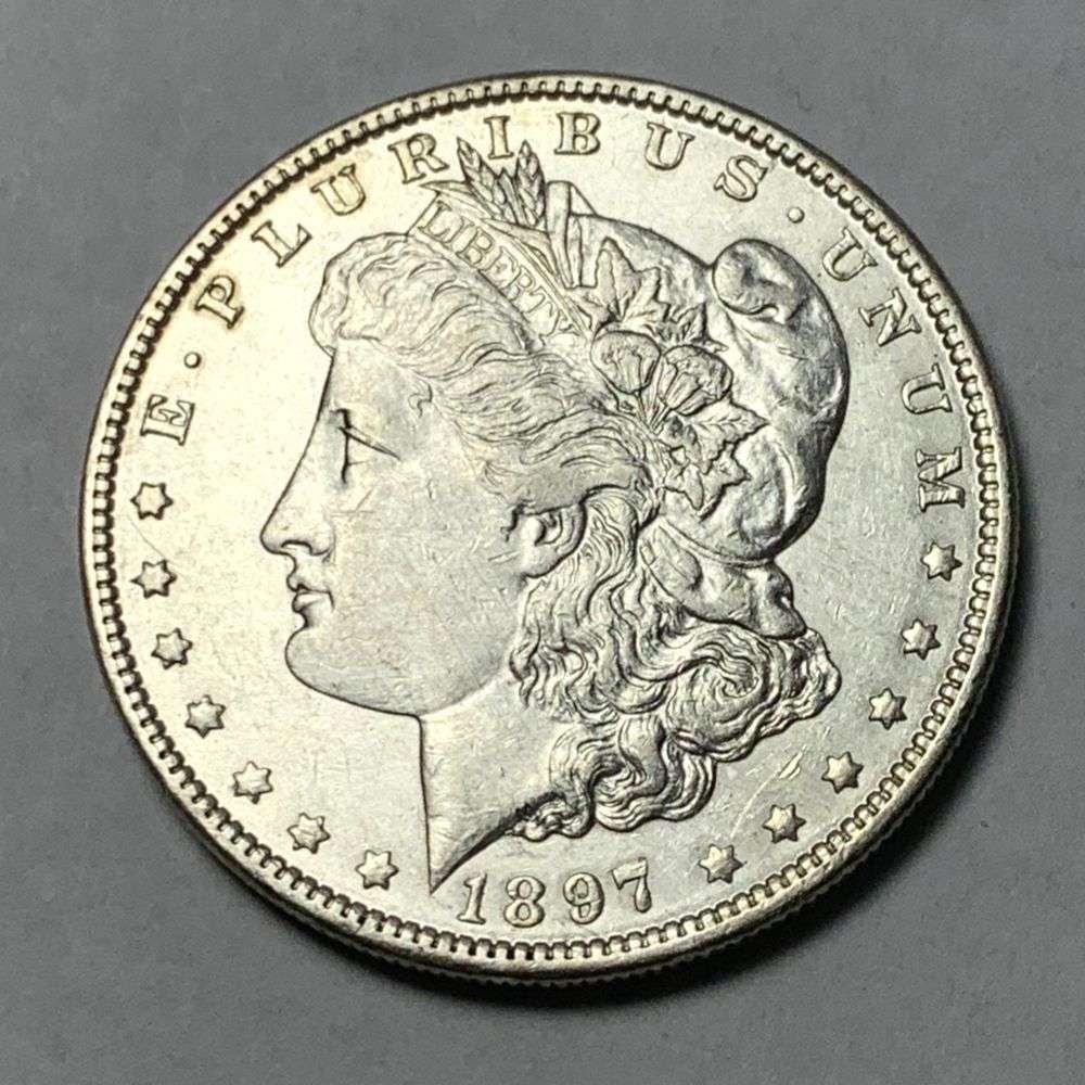 1897-O Morgan Silver Dollar AU50 (1 of 2)