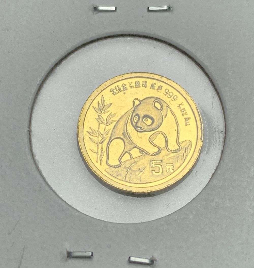 1990 Chinese Panda .999 Gold 1/20th ozt (1 of 3)