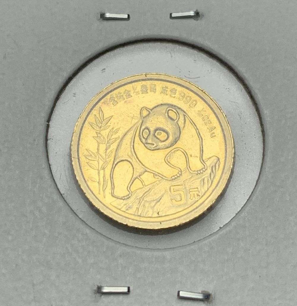 1990 Chinese Panda .999 Gold 1/20th ozt (1 of 3)