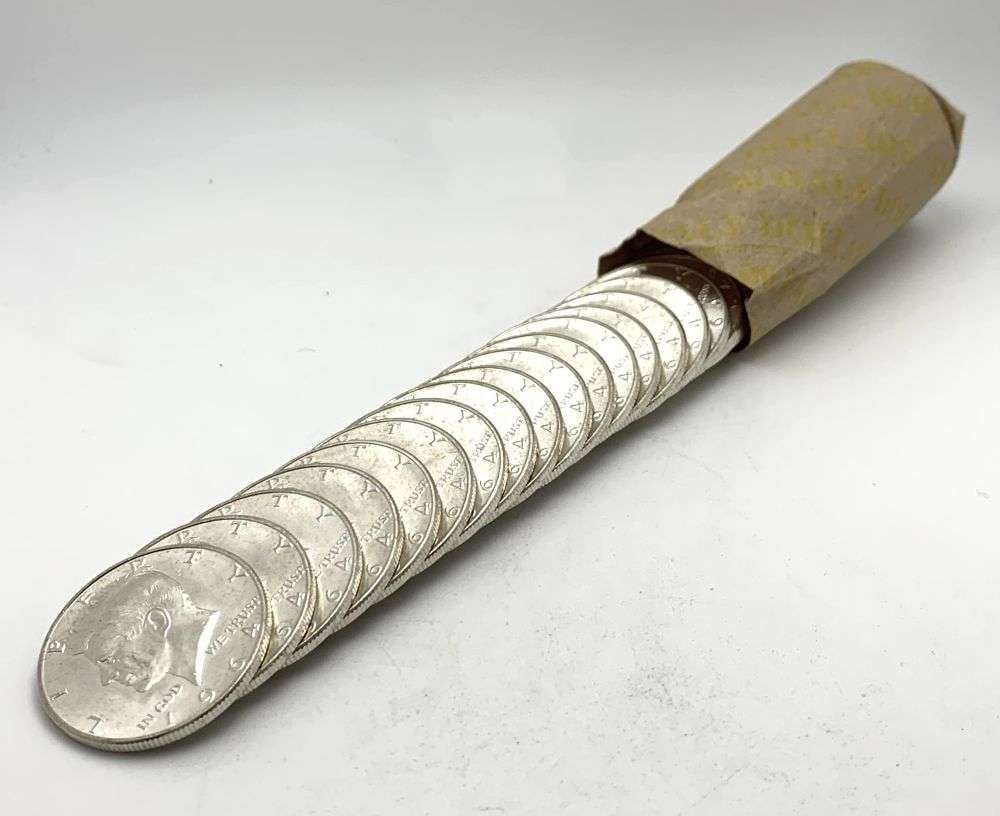 Roll (20-coins) 1964 Kennedy 90% Silver Half Dollar BU (1 of 6)