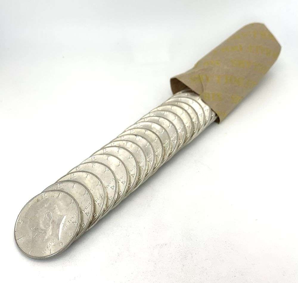 Roll (20-coins) 1964-D Kennedy 90% Silver Half Dollar BU (1 of 4)