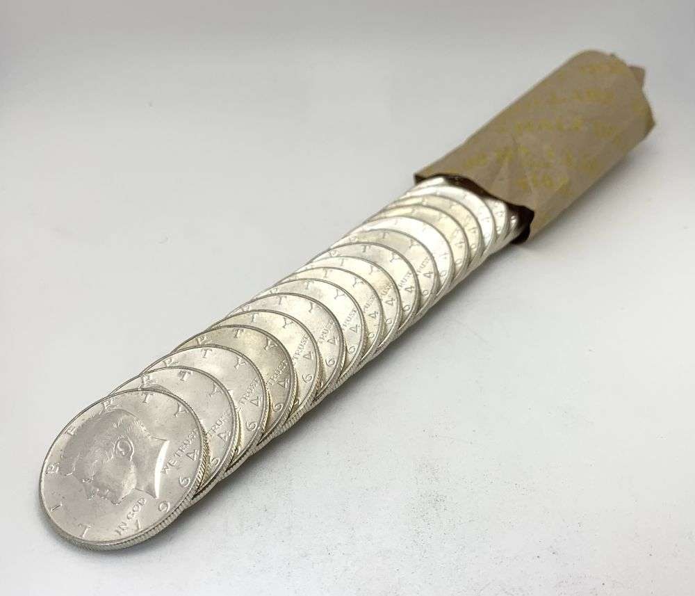 Roll (20-coins) 1964 Kennedy 90% Silver Half Dollar BU (1 of 6)