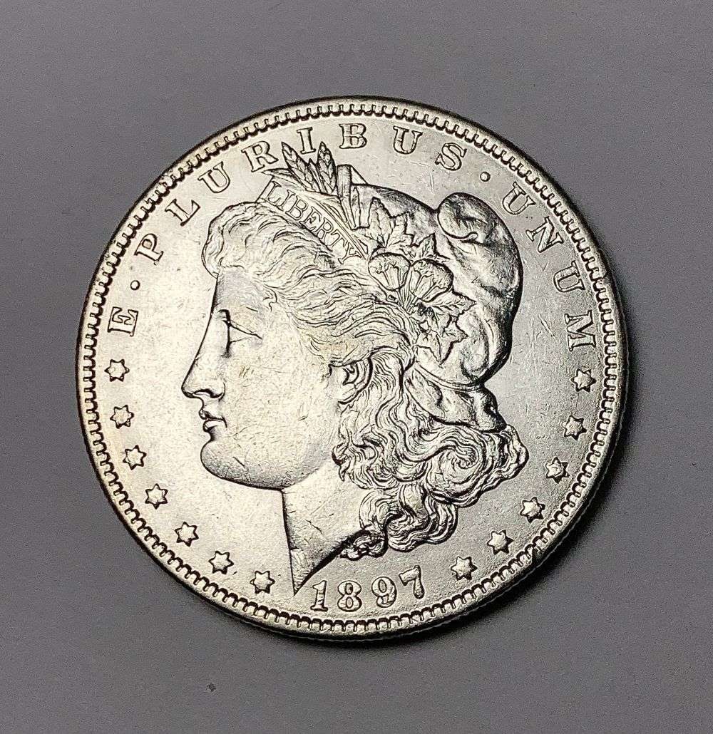 1897-O Morgan Silver Dollar AU55 (1 of 2)