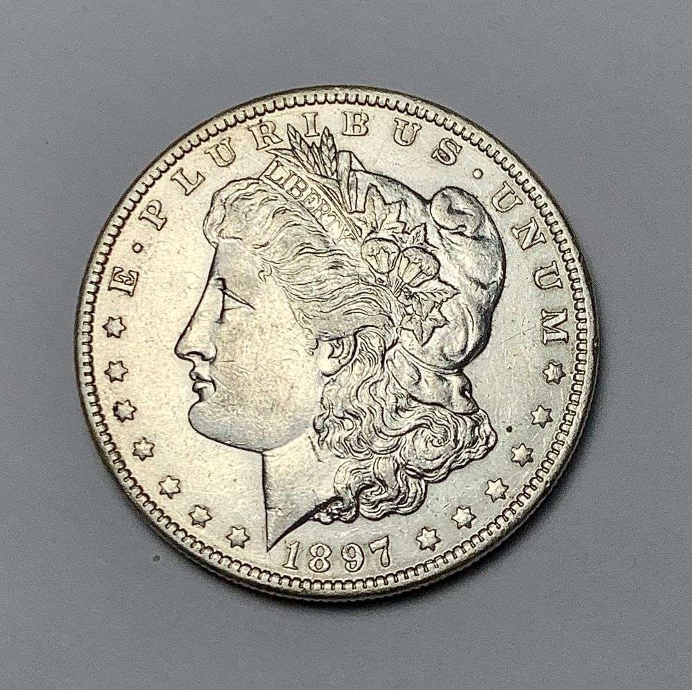 1897-O Morgan Silver Dollar AU58 (1 of 2)
