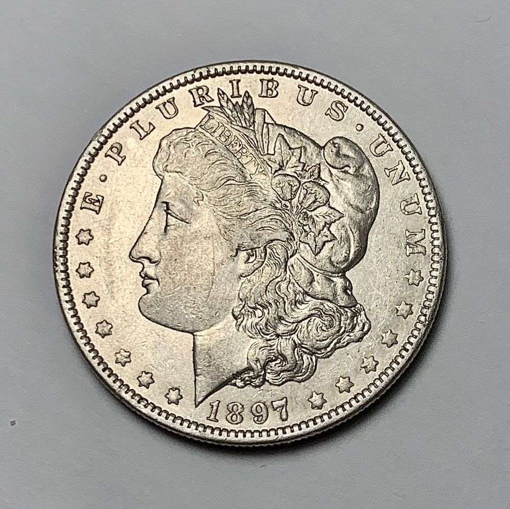 1897-O Morgan Silver Dollar AU55 (1 of 2)