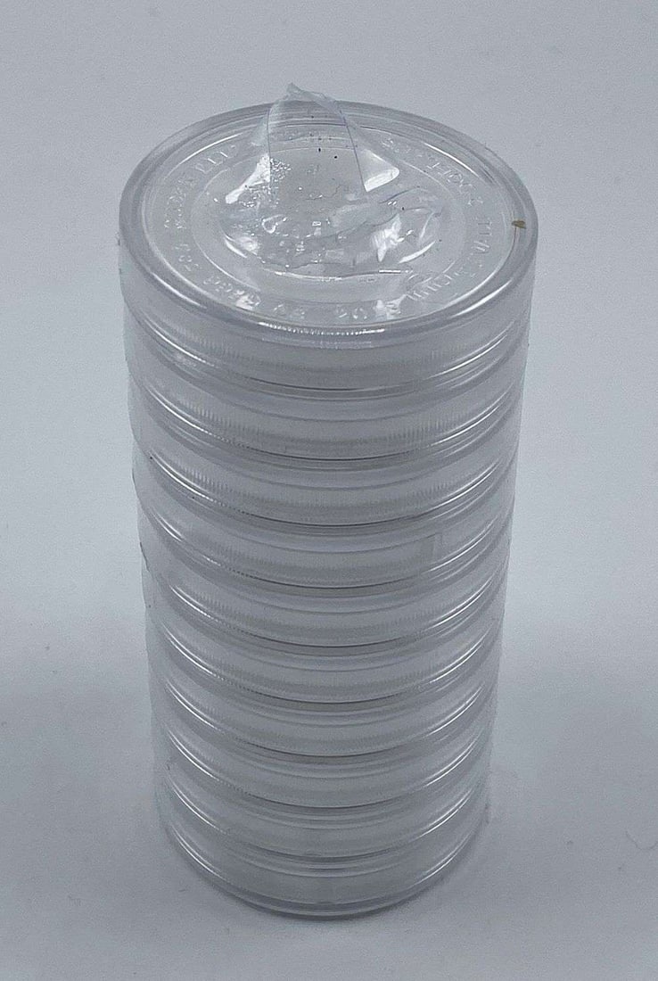 Last Minute! Mint Sealed (10-coins) 2018-P Tuvalu $2 "End of World War I" 2 ozt .9999 Silver: There are 20 ozt of silver in this lot. Winner shall receive the exact (10) coins shown here. (RR/LTBB)