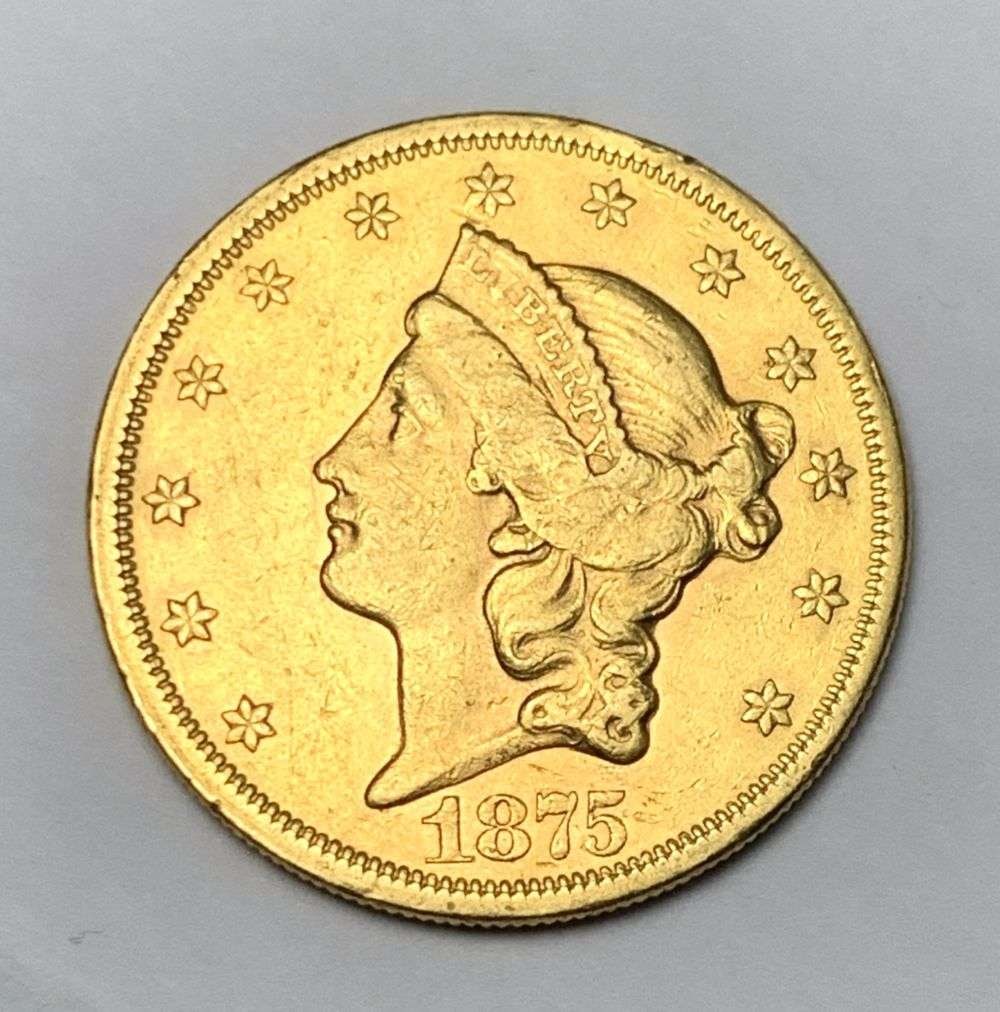 Last Minute! 1875-S Gold $20 Liberty Head AU58 (1 of 2)