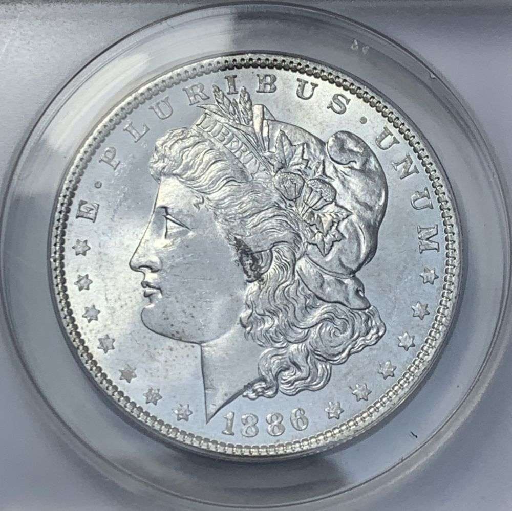Last Minute! 1886 Morgan Silver Dollar ANACS MS63 (1 of 4)