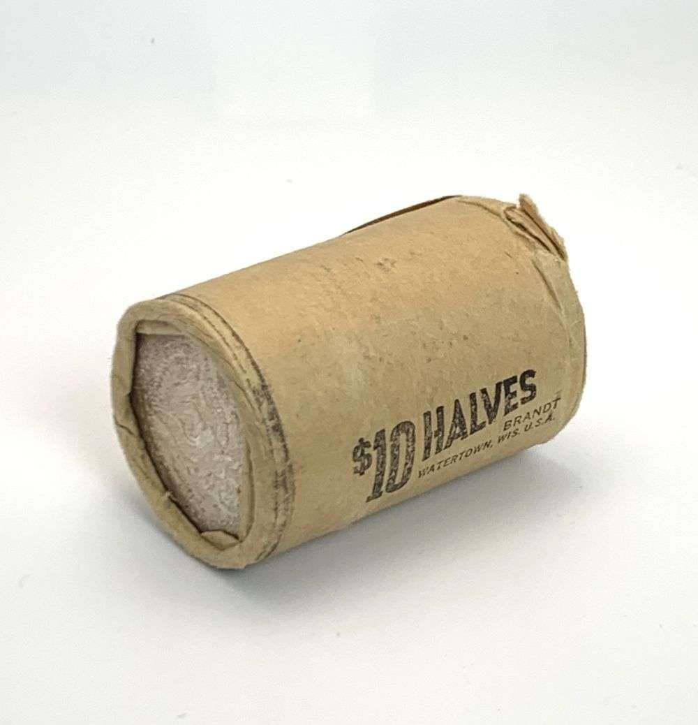 Last Minute! Vintage Bank Wrapped Roll (20-coins) 1964 Kennedy 90% Silver Half Dollar BU (1 of 3)