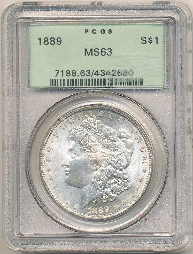 Last Minute! 1889 Morgan Silver Dollar PCGS MS63 OGH (1 of 4)