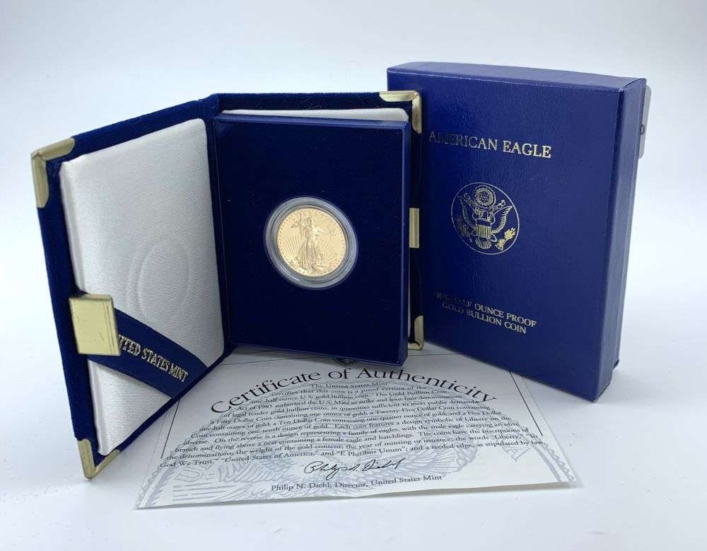 Last Minute! 1997-W American $25 Gold Eagle Proof 1/2 ozt: Winner shall receive the exact coin shown here. (RM/LUPB)