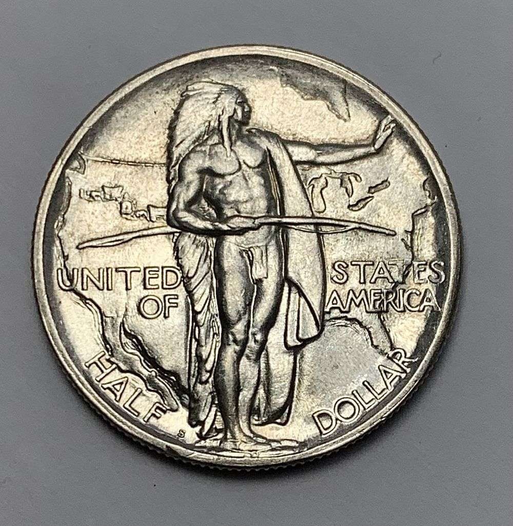 Last Minute! 1926-S Oregon Trail Commemorative Silver Half Dollar MS66: Winner shall receive the exact coin shown here. (MK/B)
