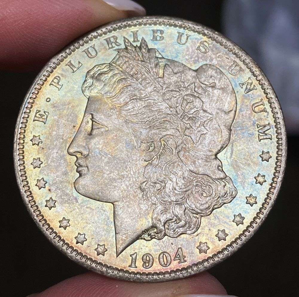 Last Minute! Nice Color 1904-O Morgan Silver Dollar MS67: Winner shall receive the exact coin shown here. (RR/LBB)