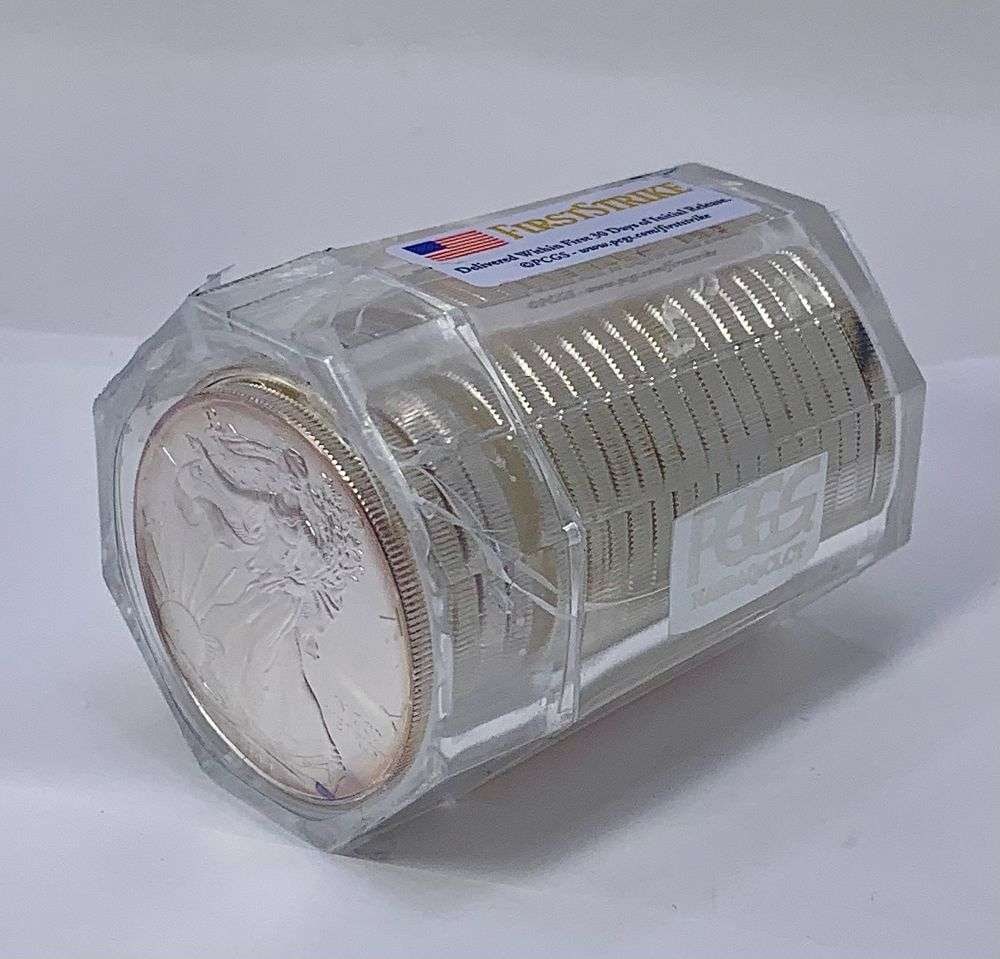 Last Minute! Rare Roll (20-coins) 2009 American Silver Eagle PCGS First Strike: Winner shall receive the exact roll (20) coins shown here. (MK/LOBB)