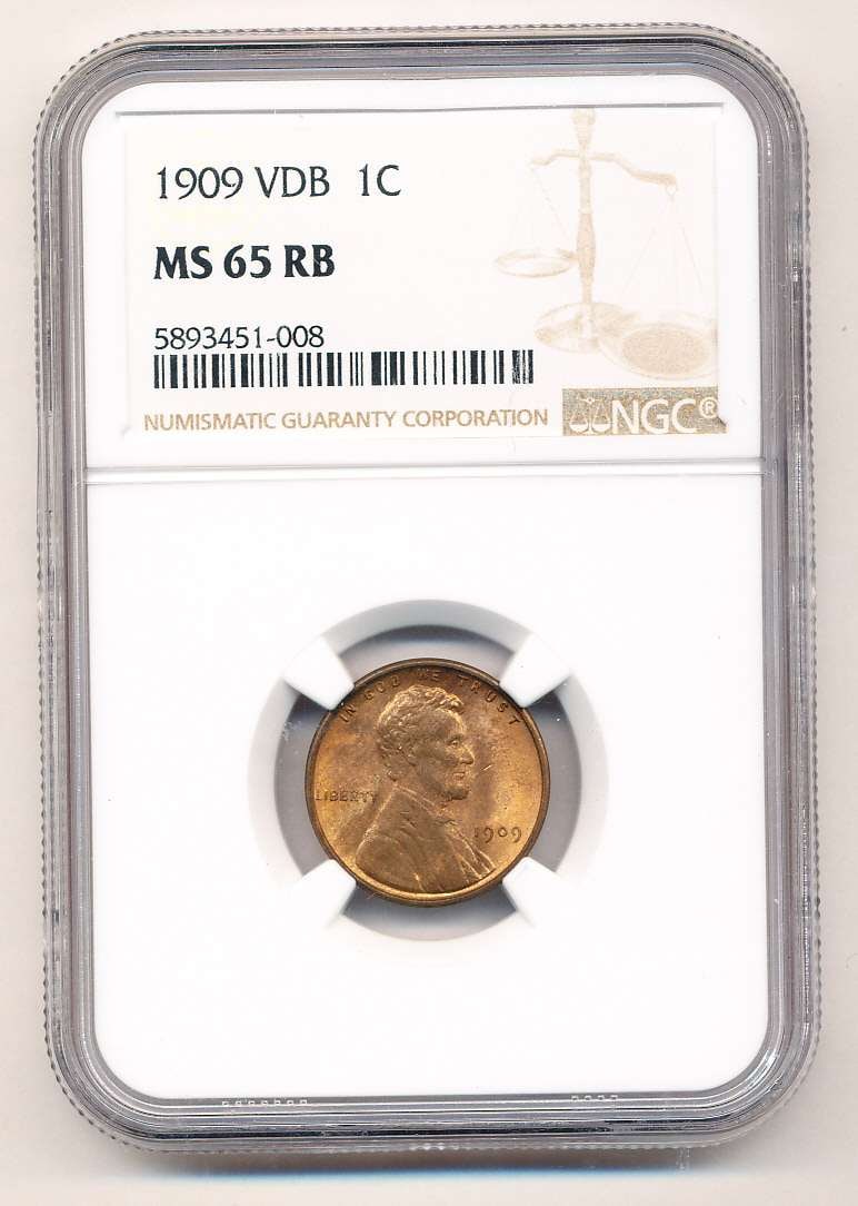 Last Minute! 1909 VDB Lincoln Cent NGC MS65 RB: Winner shall receive the exact coin shown here. (MK/LBB)