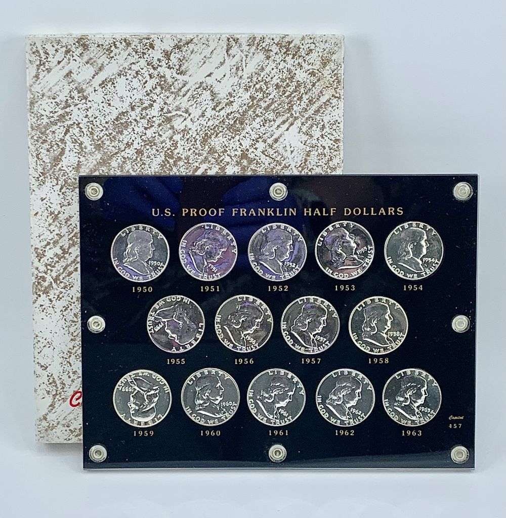 Last Minute! 1950-1963 Franklin Silver Half Dollar Proof Set (14-coins) (1 of 6)