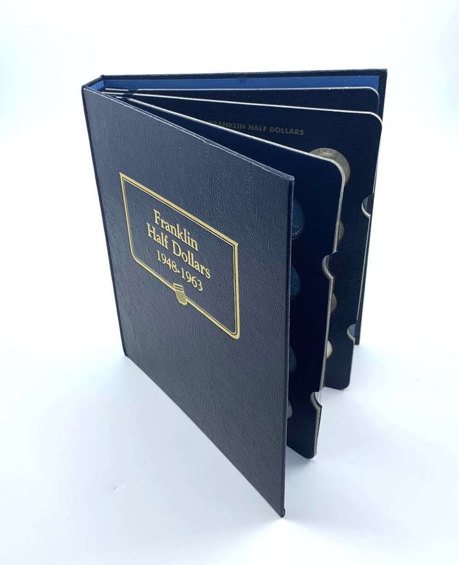 Last Minute! Amazing Mint Condition Old Time 1948-1963 Franklin Half Dollar Silver Album (35-coins) (1 of 14)
