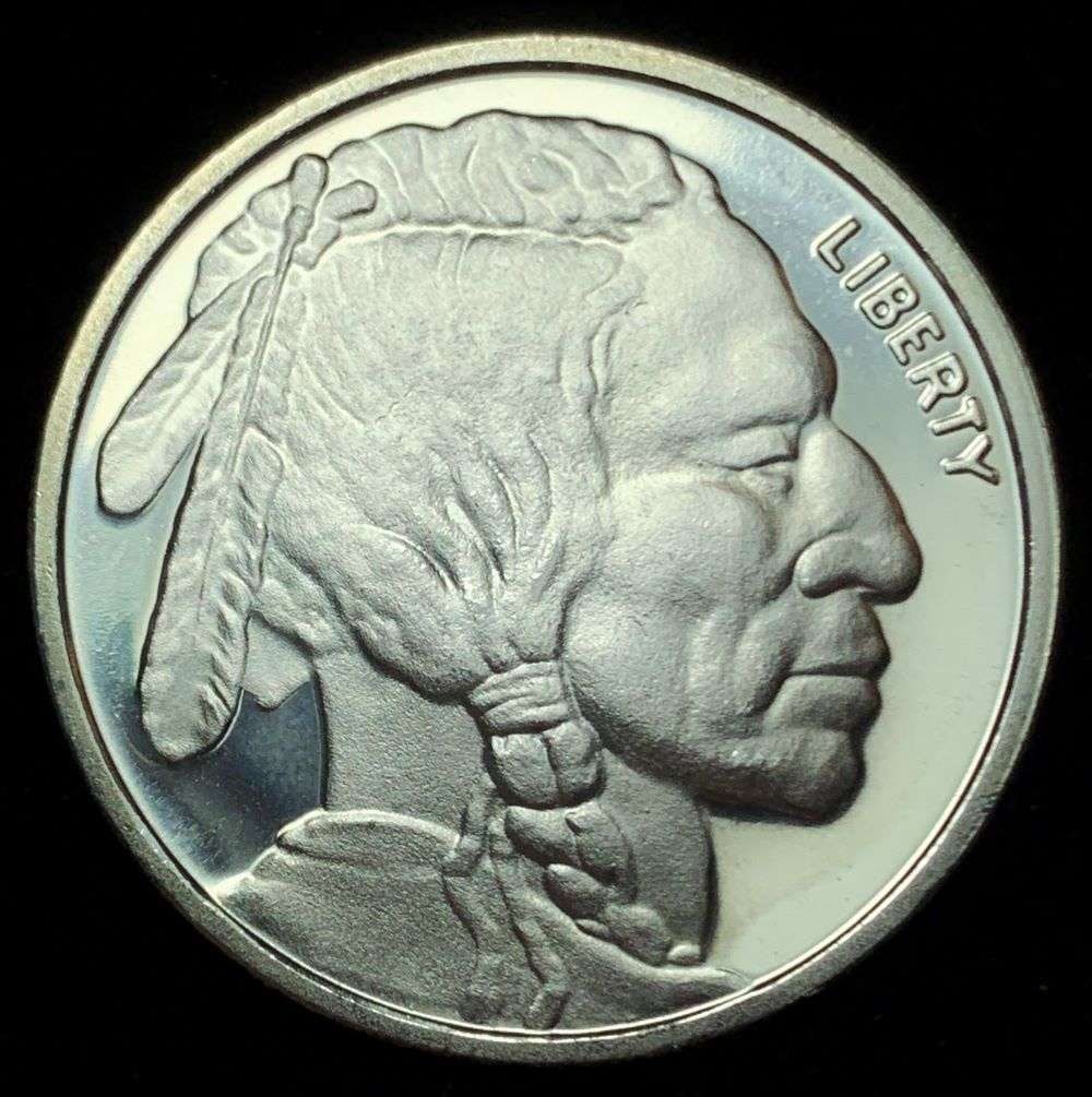 (100-coins) Buffalo .999 Silver 1 ozt Rounds - 5