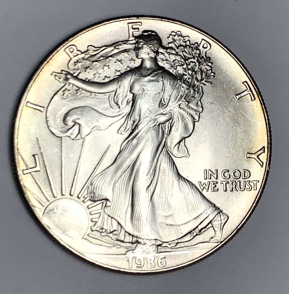 First Year 1986 American Silver Eagle (1 of 2)