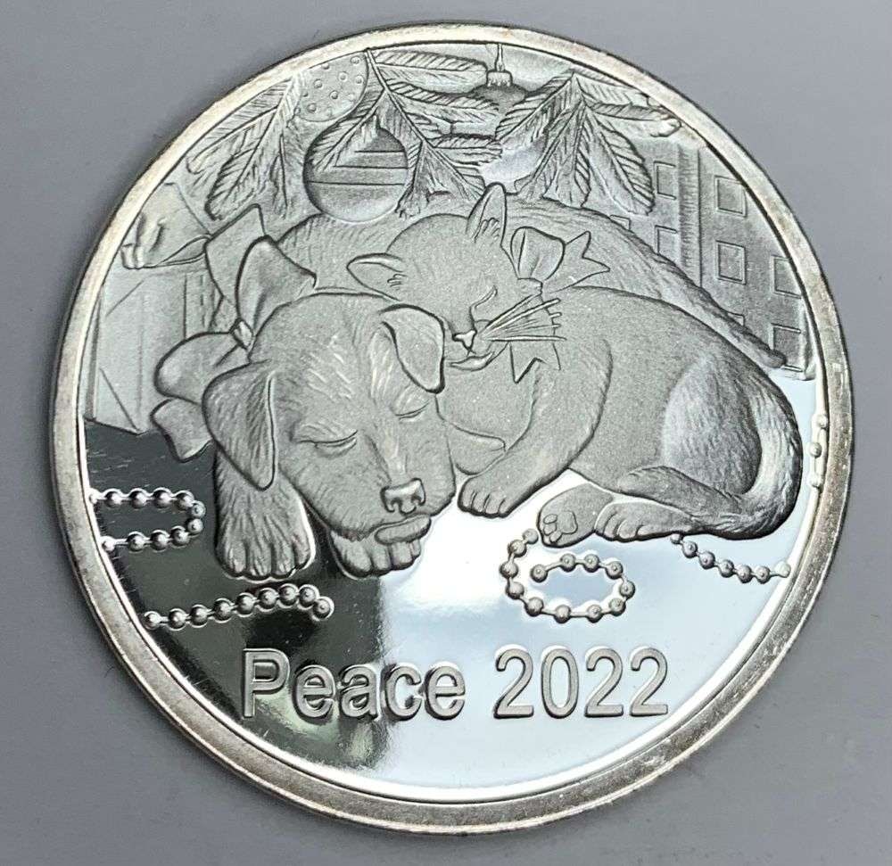 2022 Peace 1 ozt .999 Silver: Winner shall receive the exact coin shown here. (MR/B)