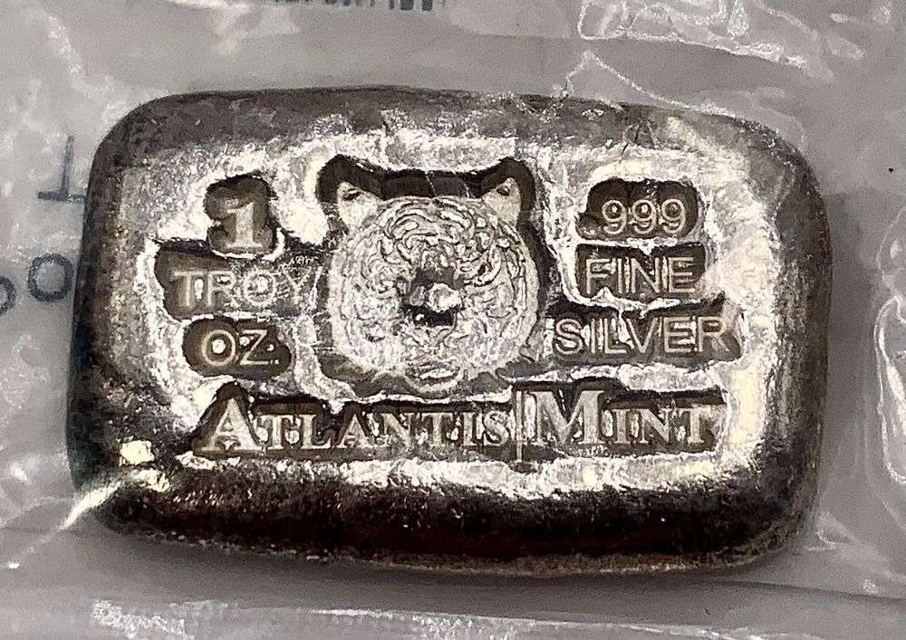 Atlantis Mint Year of the Tiger 1 ozt .999 Silver Loaf Bar: Winner shall receive the exact bar shown here. (MK)