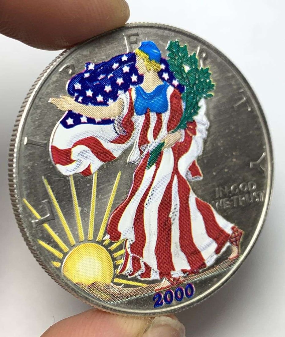 Colorized 2000 American Silver Eagle - 2