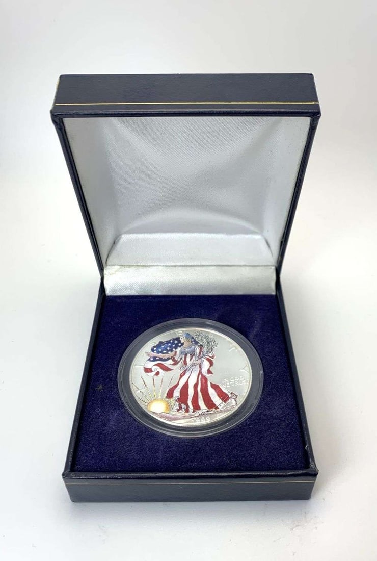 Colorized 1999 American Silver Eagle (1 of 3)