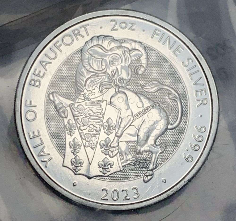 2023 Queen's Beasts Yale of Beaufort 2 ozt .9999 Silver (1 of 3)