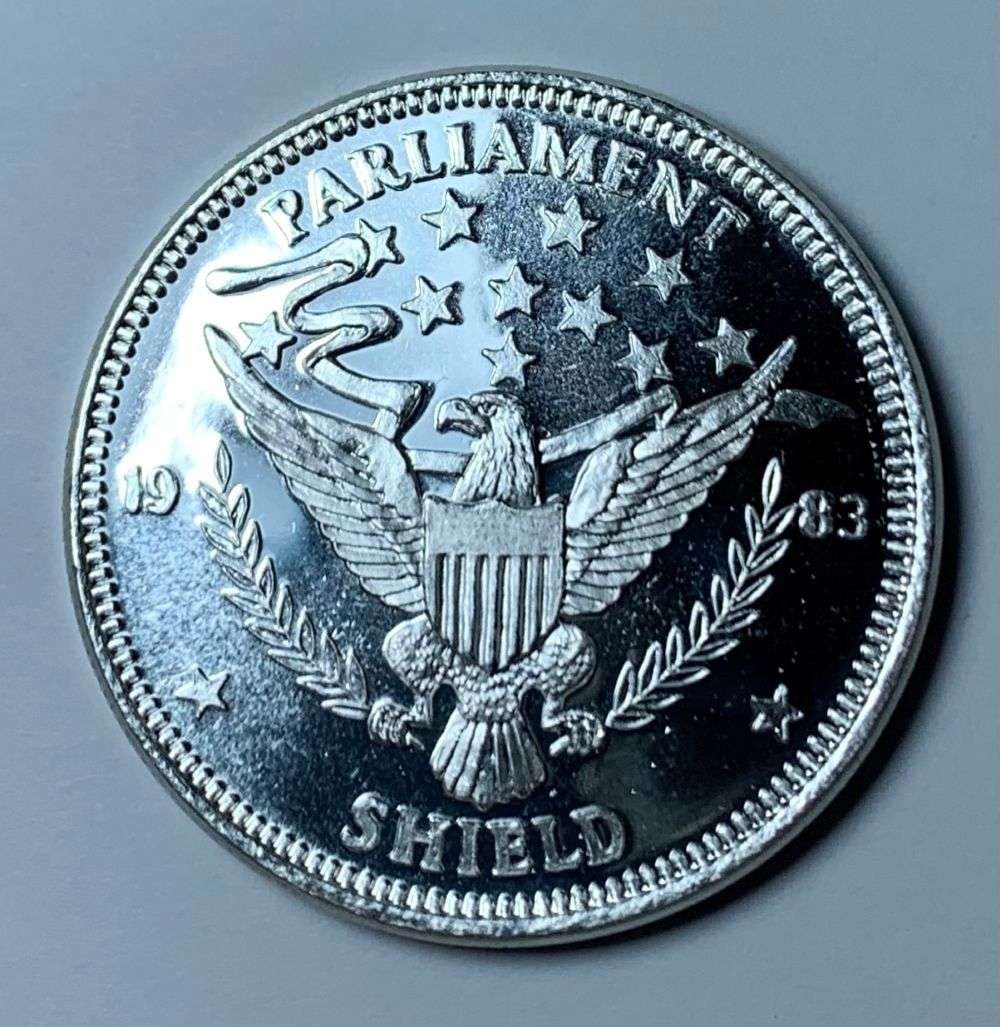 1983 Parliament Shield 1 ozt .999 Silver: Winner shall receive the exact coin shown here. (MR/B)