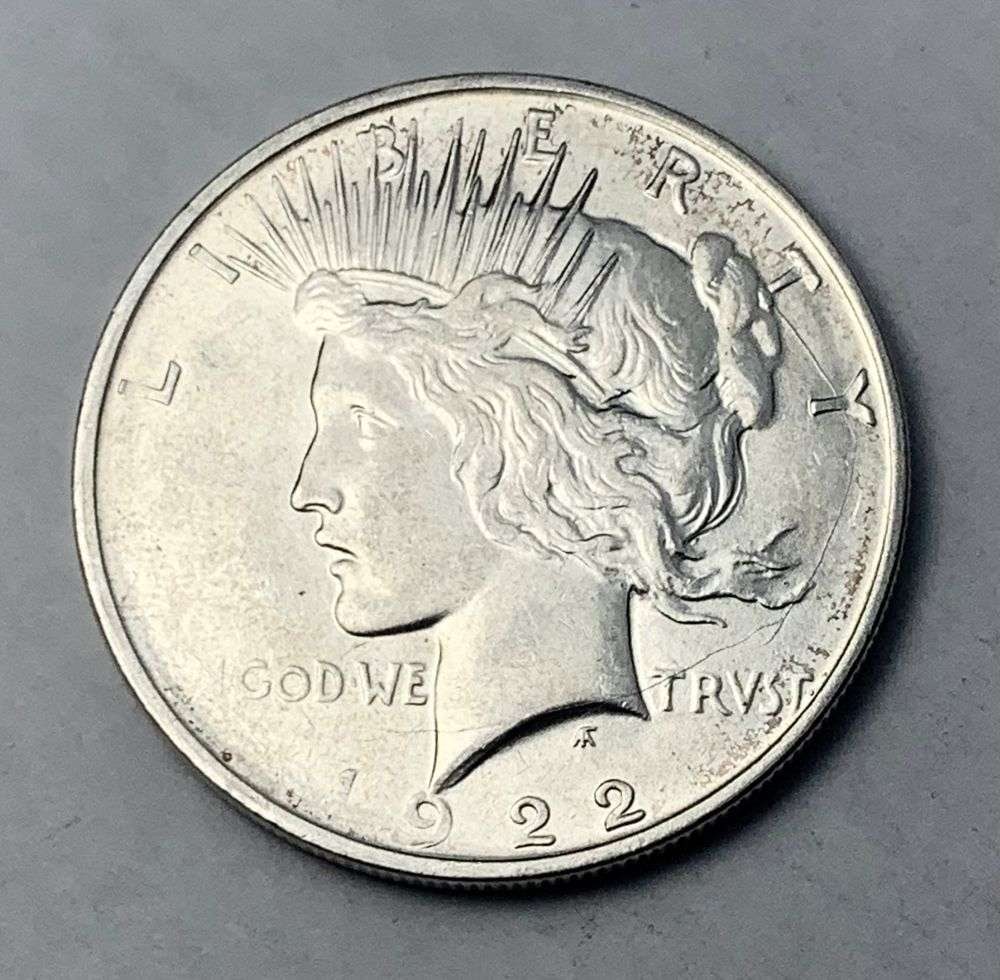 1922-D Peace Silver Dollar MS65: Winner shall receive the exact coin shown here. (MK/B)