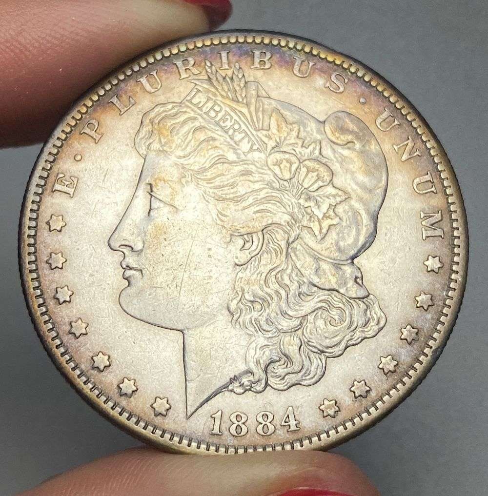 Toned 1884-S Morgan Silver Dollar XF (1 of 2)