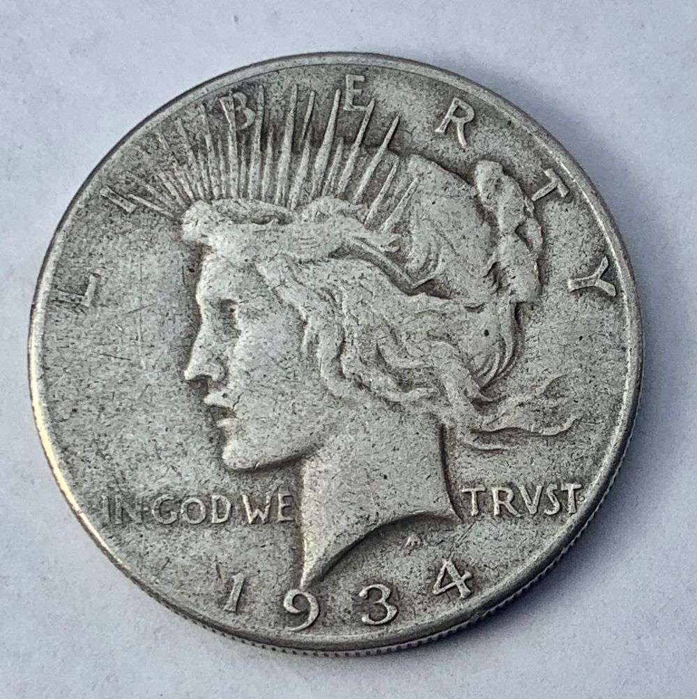 1934-S Peace Silver Dollar VF (1 of 2)