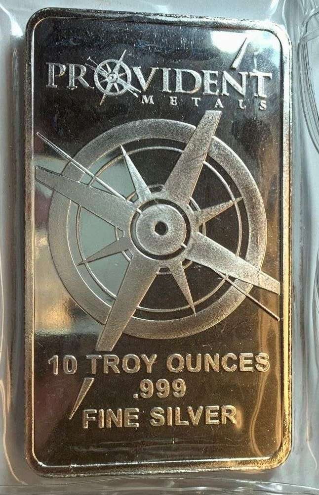 Provident Metals 10 ozt .999 Silver Bar (1 of 3)