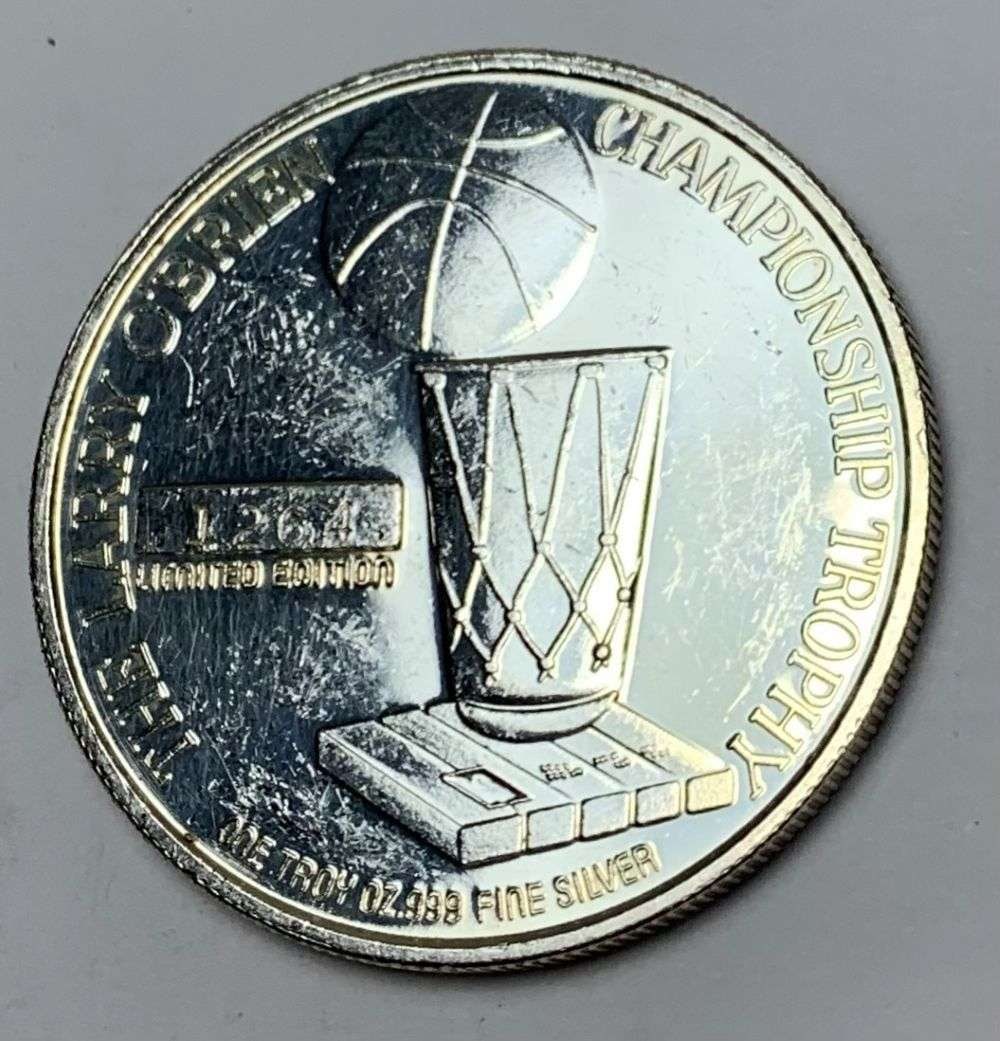 Larry O'Brien Championship Trophy 1 ozt .999 Silver: Winner shall receive the exact coin shown here. (MR/B)