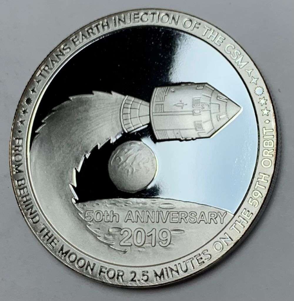 2019 Apollo 11 50th Anniversary Proof 1 ozt .999 Silver (1 of 2)