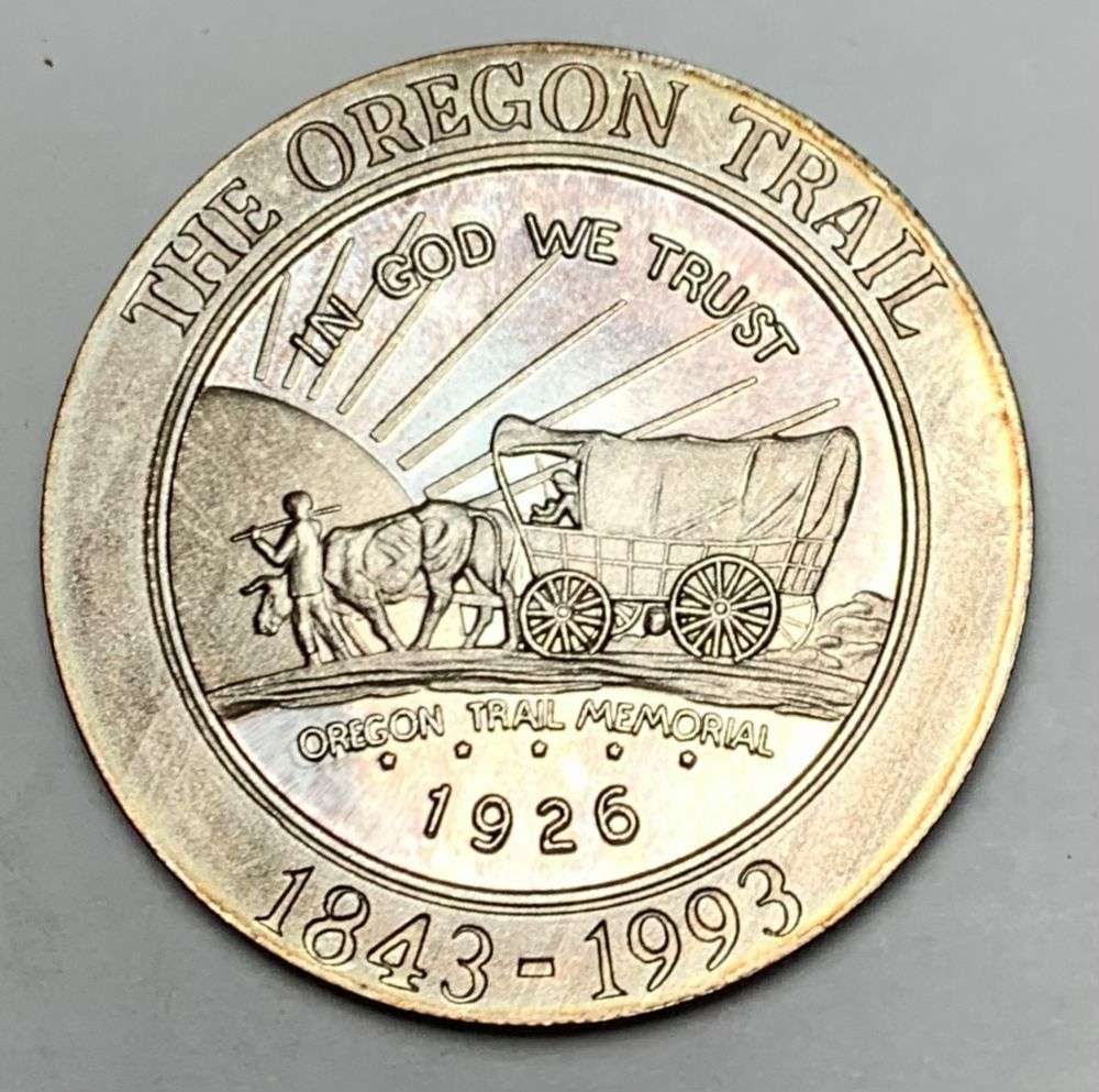 1926 The Oregon Trail Commemorative Design 1 ozt .999 Silver (1 of 2)